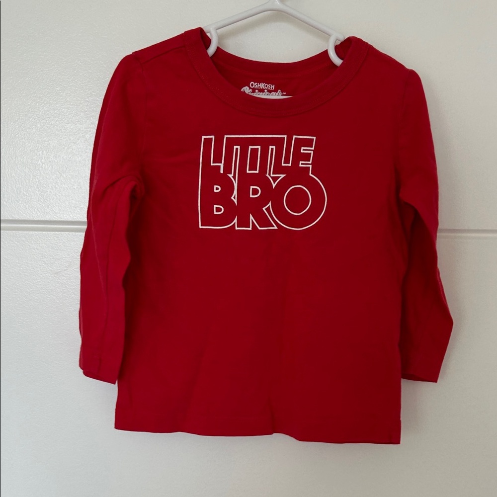 OshKosh B'gosh Red 'LITTLE BRO' Long Sleeve Tee